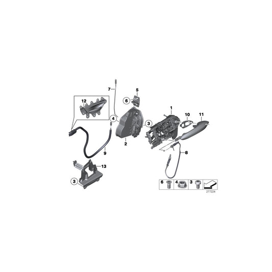 Genuine BMW 51217210062 F07 F07 Adapter Plate, Front Right (Inc. 535dX, 528i & 550i) | ML Performance US Car Parts