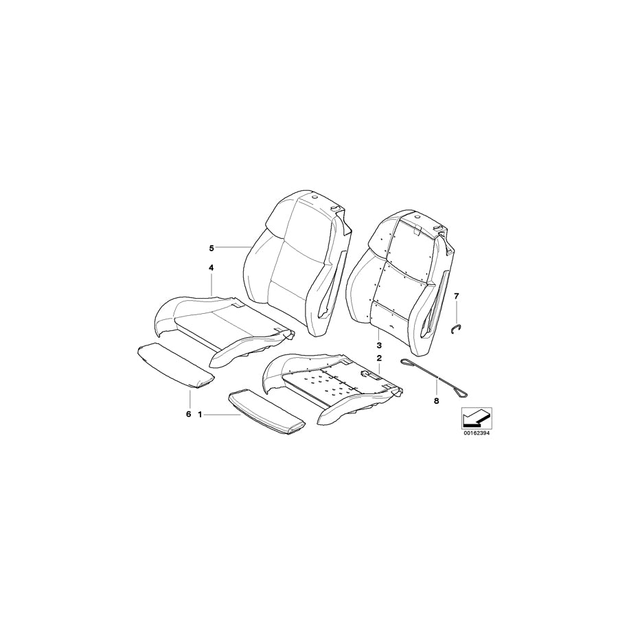 Genuine BMW 52108039258 E90 E90 Cover Backrest Leather Right FUCHSROT (Inc.  & M3) | ML Performance US Car Parts