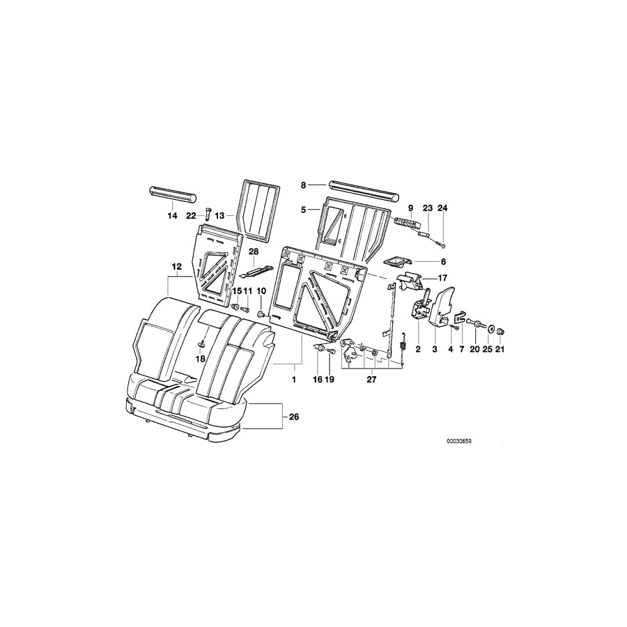 Genuine BMW 52208133498 E34 Bush Bearing Inner Right (Inc. 530i, 518i & 540i) | ML Performance US Car Parts