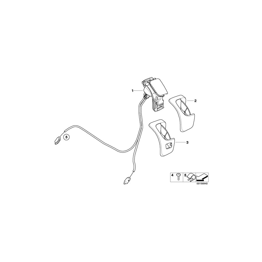 Genuine BMW 52109145877 E81 E82 E88 Cover, Release Left SAVANNABEIGE (Inc. 118d, 123d & 116i 1.6) | ML Performance US Car Parts