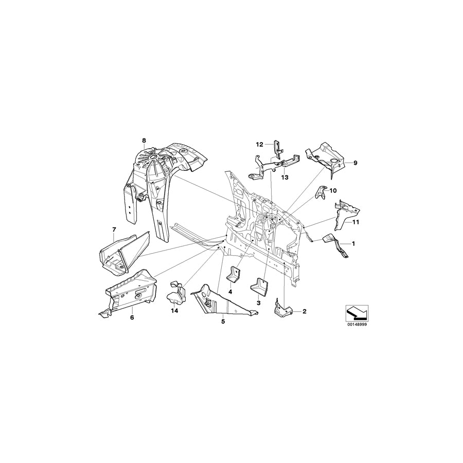 Genuine BMW 51717900479 E63 E61 E60 Combination Bracket (Inc. M5 & M6) | ML Performance US Car Parts