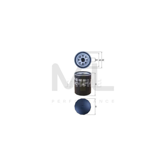 MAHLE ORIGINAL OC 203 Oil Filter Spin-on Filter, with one anti-return valve | ML Performance Car Parts