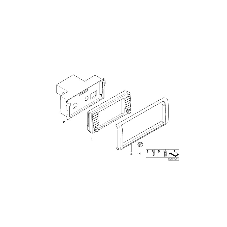 Genuine BMW 65526934415 E39 E38 On-Board Monitor Wide Screen Wide Screen (Inc. 728i, 750iLP & 735iL) | ML Performance US
