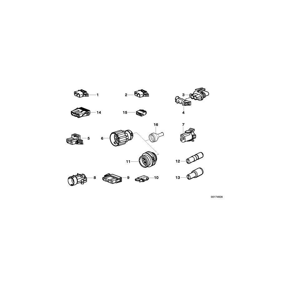 Genuine BMW 61131378101 E32 Plug Terminal For Tail Light (Inc. 740iL, 750iL & 730i) | ML Performance US Car Parts