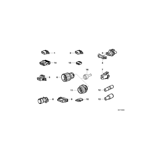 Genuine BMW 61131378101 E32 Plug Terminal For Tail Light (Inc. 740iL, 750iL & 730i) | ML Performance US Car Parts