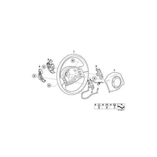 Genuine BMW 61316929369 Cabrio R50 R53 Rocker-Type Shift Lever, Left (Inc. One 1.6i, Cooper S & Cooper) | ML Performance US Car Parts