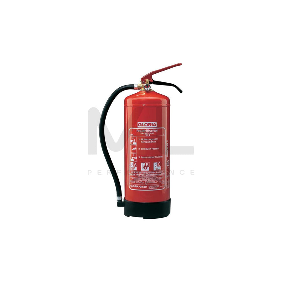 GLORIA 2101.0000 Fire extinguisher 9,1kg, -30 + 60°C, Dry Powder, 6kg, Time Domain: 16 sek, 500 x 270 x 165 mm | ML Performance Car Parts