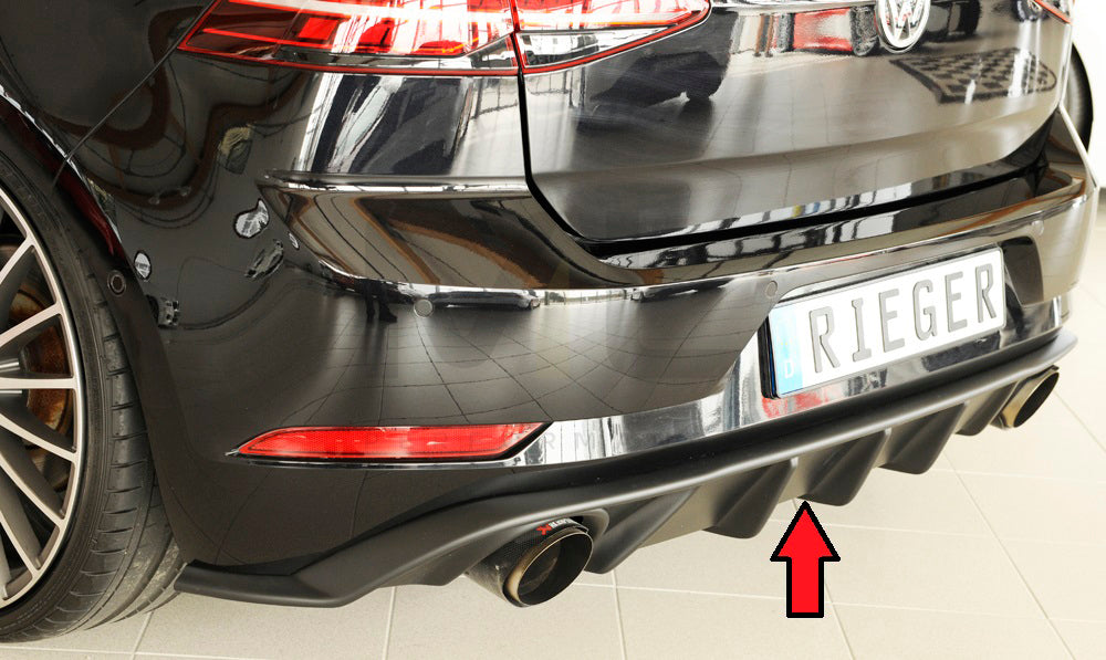 Rieger 00059589 VW Mk7 Golf GTI Rear Diffuser 1 | ML Performance UK Car Parts