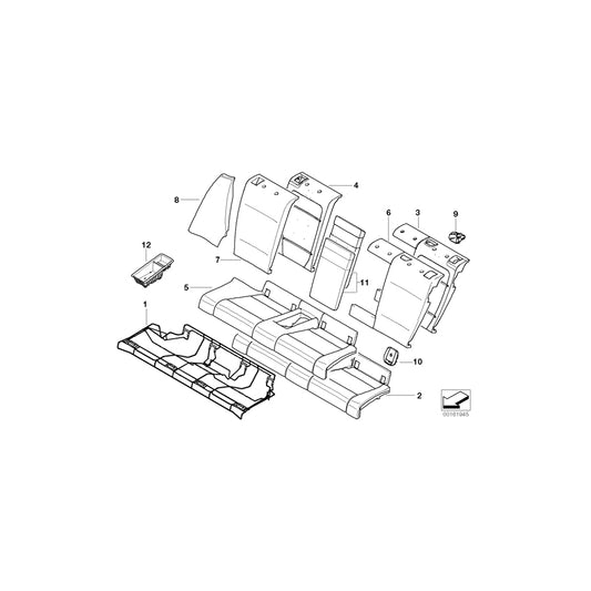 Genuine BMW 52202996142 E82 Right Backrest Upholstery (Inc. 118d, M Coupé & 128i) | ML Performance US Car Parts