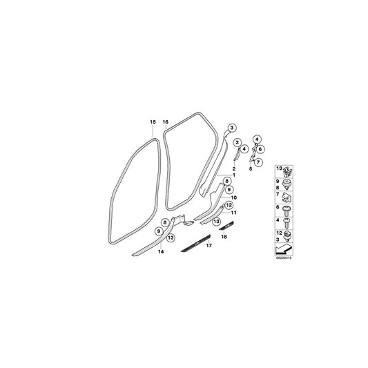 Genuine BMW 51476969501 E70 E70 Cover Strip, Entrance Front Left TABAK (Inc. X5 30dX, X5 3.0sd & X5 40dX) | ML Performance US Car Parts