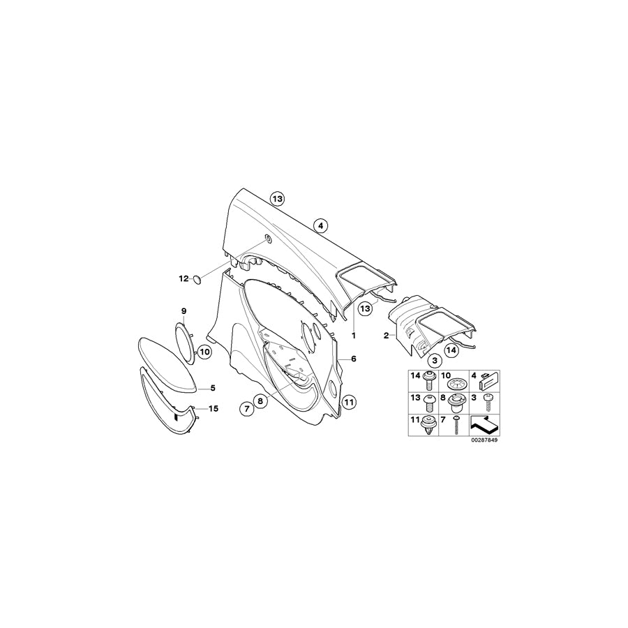Genuine BMW 51439150574 E64 E64 Lateral Trim Panel Rear Right SCHWARZ (Inc. 630i, 635d & 645Ci) | ML Performance US Car Parts