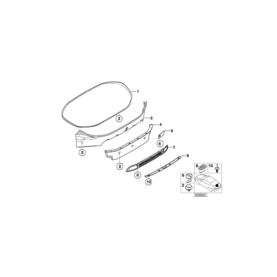 Genuine BMW 51478267287 E52 Left Tail Light Cover P1CS/P1CT CREMA (Inc. ALPINA V8 & Z8) | ML Performance US Car Parts