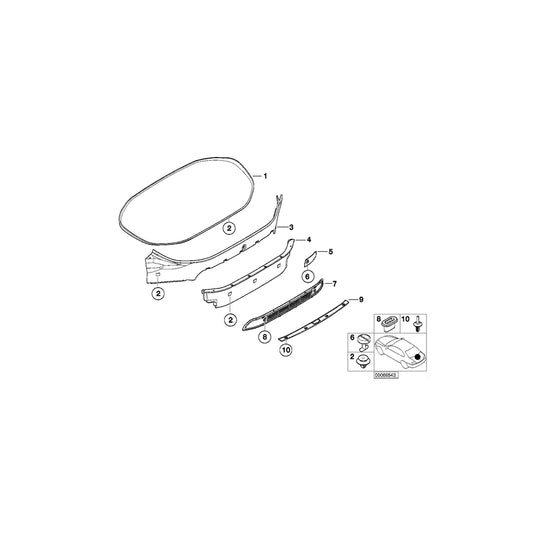 Genuine BMW 51478267287 E52 Left Tail Light Cover P1CS/P1CT CREMA (Inc. ALPINA V8 & Z8) | ML Performance US Car Parts