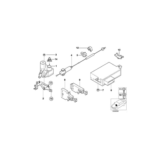 Genuine BMW 65718377820 E39 Actuator Supporting Plate (Inc. 540iP, M5 & 535i) | ML Performance US Car Parts