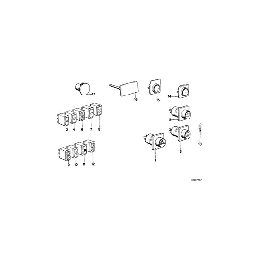 Genuine BMW 61311376417 E23 Switch Heated Rear Window (Inc. 728i, 745i & 735i) | ML Performance US Car Parts