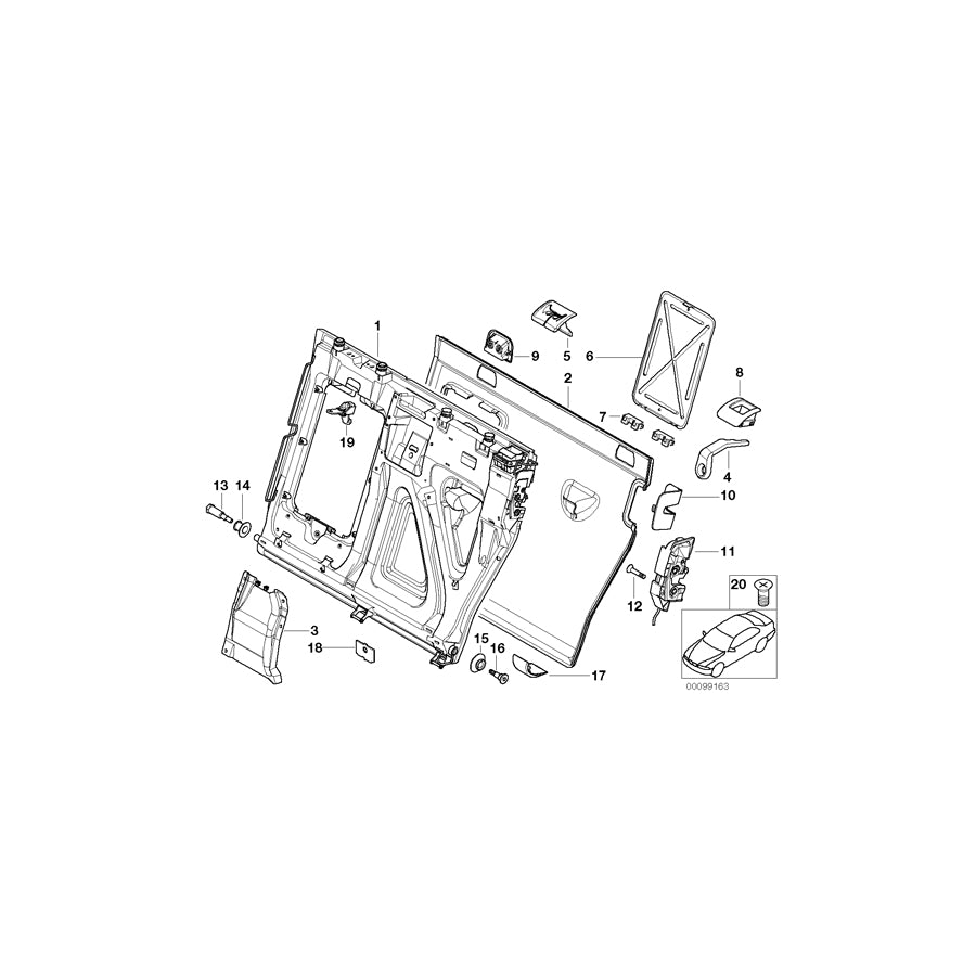 Genuine BMW 52208099704 E53 Left Center Mounting Cover (Inc. X5 4.8is, X5 4.4i & X5 3.0i) | ML Performance US Car Parts