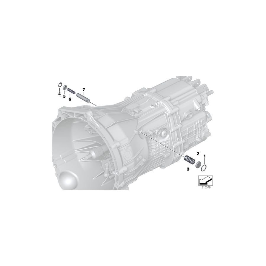 Genuine BMW 23108609217 E90 E88 F11 Lock Ring 14X1 (Inc. 425d, X1 20iX & 135i) | ML Performance US Car Parts