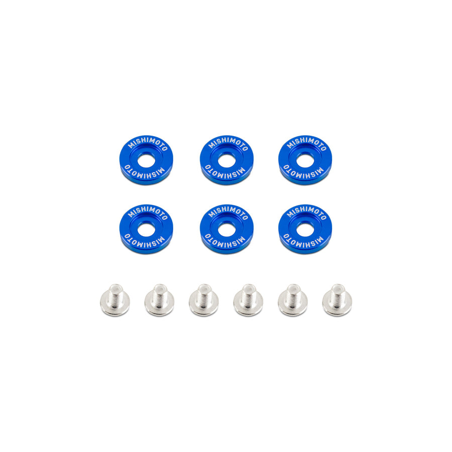 Mishimoto MMFW-LG-6BL Large Fender Washer Kit (6pcs) - Blue