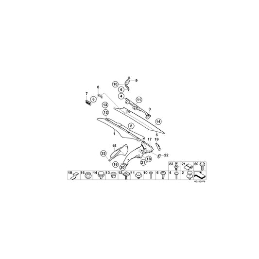 Genuine BMW 51437024751 E65 E66 Trim Panel C-Column, Front Left BEIGE (Inc. 735Li, 745d & ALPINA B7) | ML Performance US Car Parts