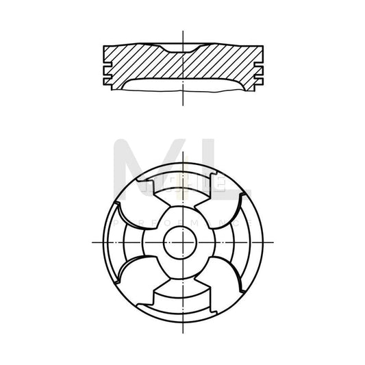 MAHLE ORIGINAL 001 02 00 Piston 87,0 mm, with cooling duct, with piston ring carrier | ML Performance Car Parts