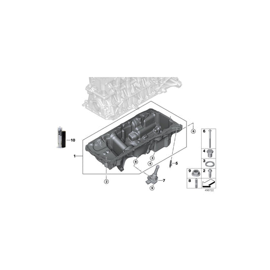 Genuine BMW 11138053424 Oil Pan (Inc. X3 M & X4 M) | ML Performance US Car Parts
