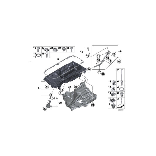 Genuine BMW 11138518716 F10 F01 Oil Pan (Inc. 750dX, 750LdX & M550dX) | ML Performance US Car Parts