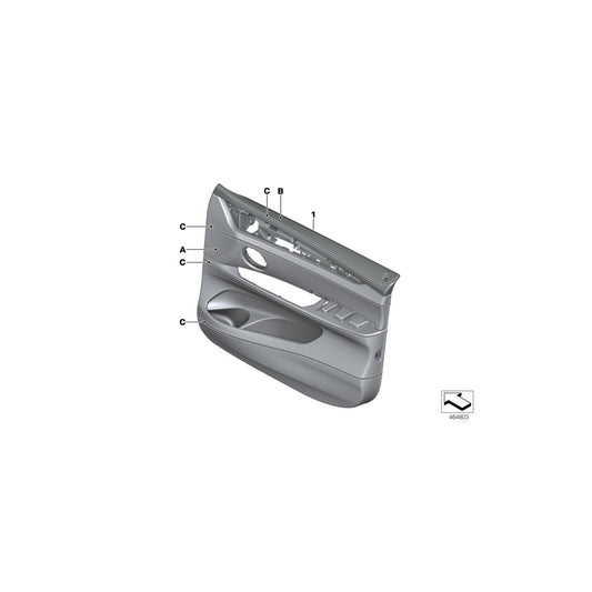 Genuine BMW 51417990353 Door Panel, Leather, Front Left INDIVIDUAL (Inc. X6 M) | ML Performance US Car Parts