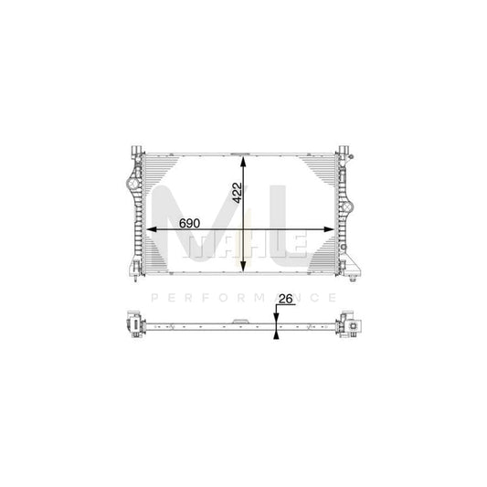 MAHLE ORIGINAL CI 222 000P Intercooler suitable for MERCEDES-BENZ SPRINTER | ML Performance Car Parts