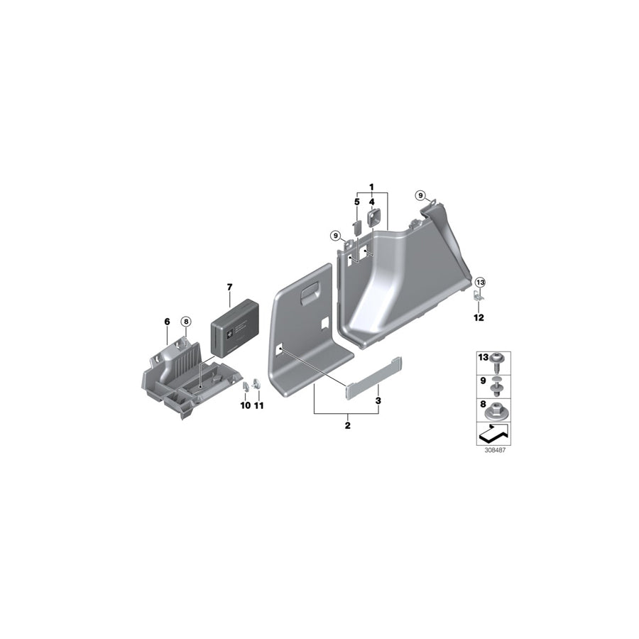 Genuine BMW 51477325335 F34 F34 Trim Panel, Trunk, Front Left VENETOBEIGE (Inc. 340iX, 320iX & 325d) | ML Performance US Car Parts