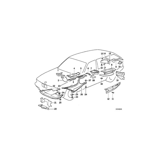 Genuine BMW 51712251700 E34 Covering Left (Inc. M5 & M5 3.8) | ML Performance US Car Parts