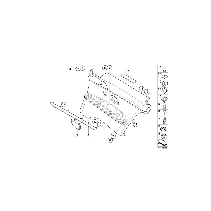 Genuine BMW 51439165883 E92 E92 Lateral Trim Panel Rear Left ANTHRAZIT (Inc. 330xd, 328xi & 335xi) | ML Performance US Car Parts