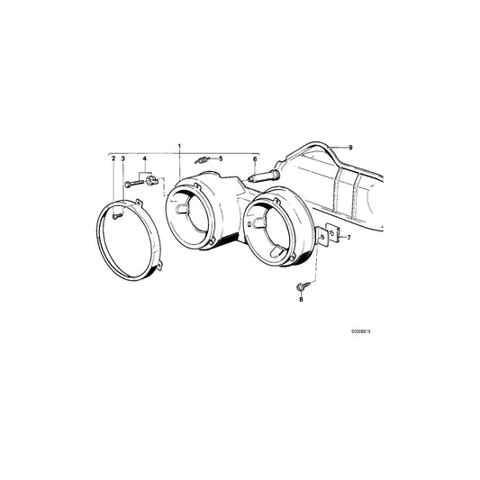 Genuine BMW 63121360615 E12 Glass Holding Frame (Inc. 3.0CS, 3.3Li & 3.0Si) | ML Performance US Car Parts