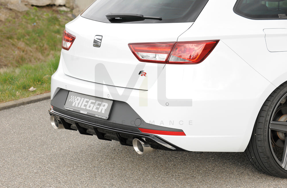 Rieger 00088104 SEAT 5F Leon FR Rear Diffuser 4 | ML Performance UK Car Parts
