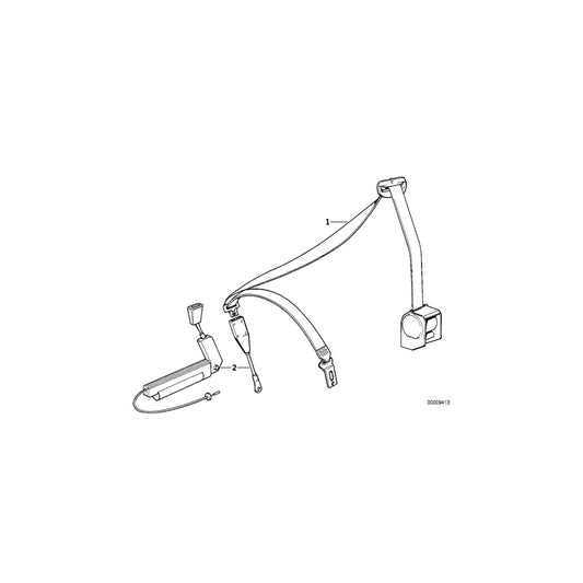 Genuine BMW 72118127712 E34 E32 Lower Belt With Right Belt Tensioner (Inc. 525td, M5 3.6 & 518g) | ML Performance US Car Parts
