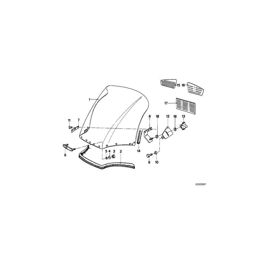 Genuine BMW 46631240637 100 65 Bracket Left (Inc. R45T, R 75  & R65T) | ML Performance US Car Parts