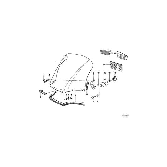 Genuine BMW 46631240637 100 65 Bracket Left (Inc. R45T, R 75  & R65T) | ML Performance US Car Parts