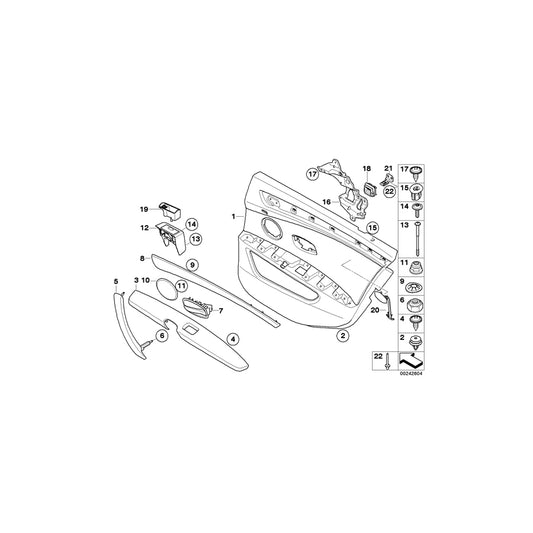 Genuine BMW 51426984469 E60 E61 Door Lining Leather Rear Left SCHWARZ (Inc. 530xd, 535d & 540i) | ML Performance US Car Parts