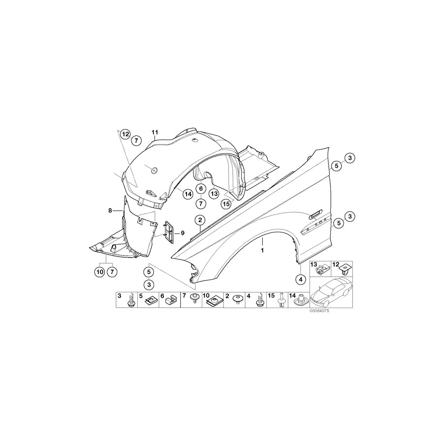 Genuine BMW 51718269083 E46 Cover, Wheell Housing, Front Left (Inc. 320td, 316ti & 318td) | ML Performance US Car Parts