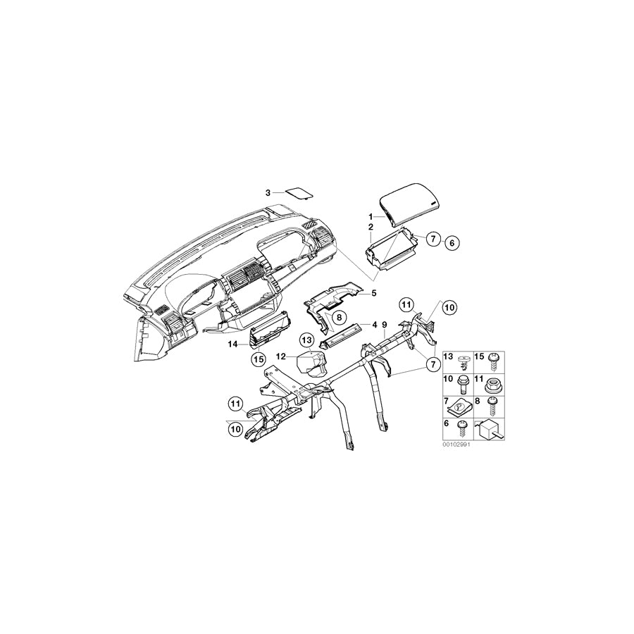 Genuine BMW 51458245961 E53 Airbag Dashboard Lid SCHWARZ (Inc. X5 4.8is, X5 3.0d & X5 3.0i) | ML Performance US Car Parts