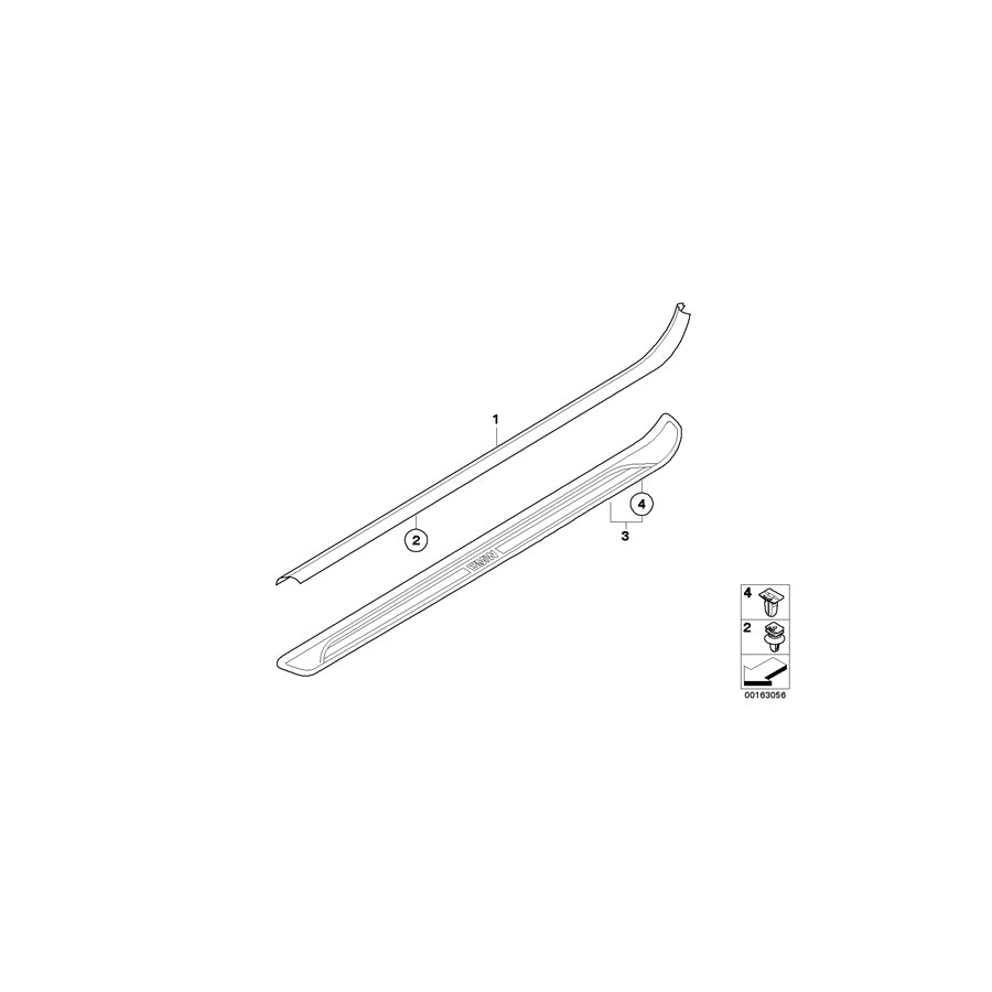 Genuine BMW 51417365104 E88 Cover, Entrance, Right LIMITED EDITION (Inc. 118d, 120i & 128i) | ML Performance US Car Parts