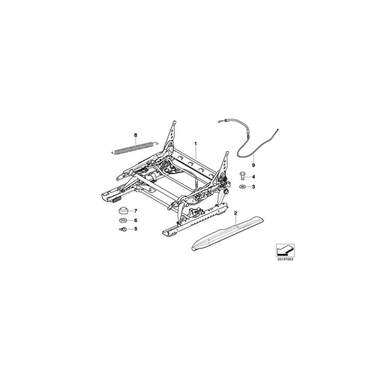Genuine BMW 52107181115 E46 E63 Bowden Cable, Easy Entry, Left (Inc. 635d, 330Cd & 325ti) | ML Performance US Car Parts