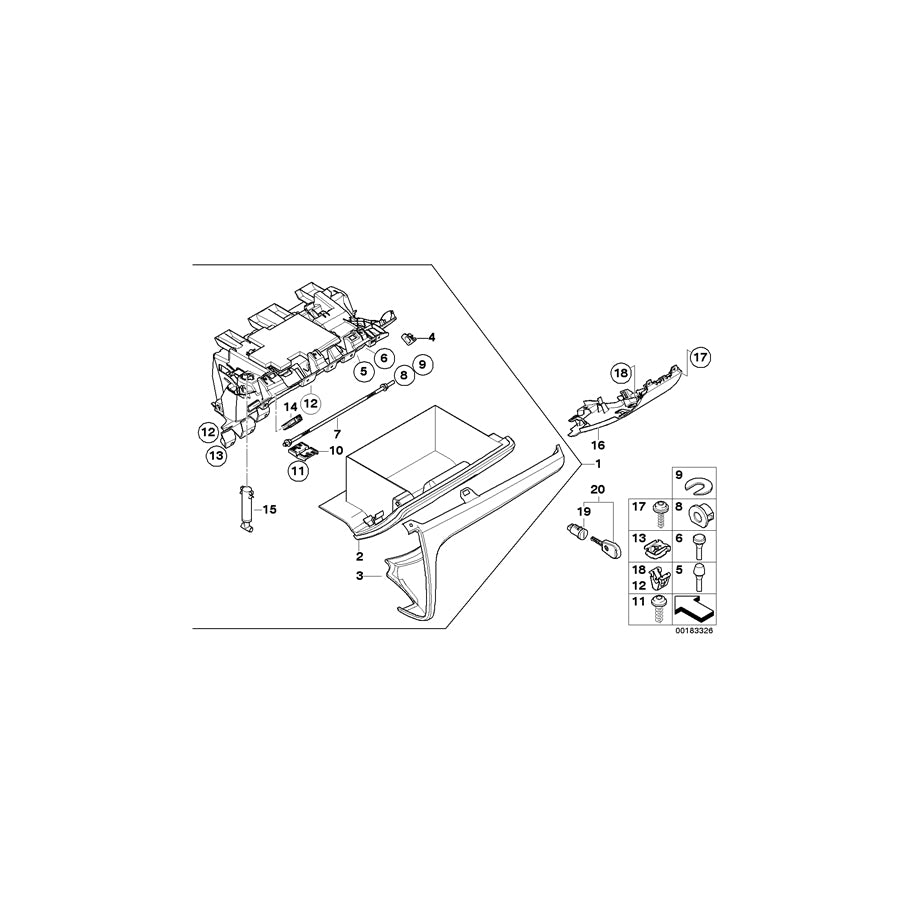 Genuine BMW 51166971272 E81 E87 E88 Lock Insert, Right (Inc. M Coupé, 125i & 123d) | ML Performance US Car Parts