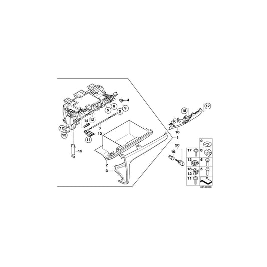 Genuine BMW 51166971272 E81 E87 E88 Lock Insert, Right (Inc. M Coupé, 125i & 123d) | ML Performance US Car Parts