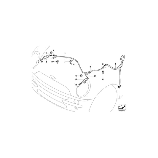 Genuine BMW Mini 61618229227 R53 R50 Hose Running Meter (Inc. Cooper, One 1.6i & One) | ML Performance US Car Parts