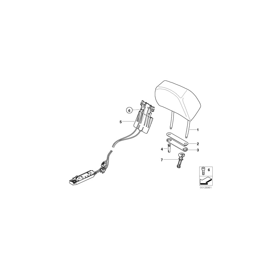 Genuine BMW 52107123442 E66 E67 E65 Guide, Headrest NATURBRAUN (Inc. 750i, 730i & 745Li) | ML Performance US Car Parts