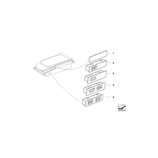 Genuine BMW 61316918429 E66 E67 E65 Seat Heating/Air Cond. Switch, Left (Inc. 735Li, 740d & 745d) | ML Performance US Car Parts