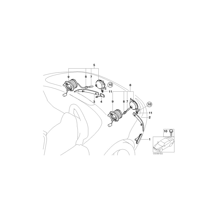 Genuine BMW 63148384573 E52 Covering Cap (Inc. ALPINA V8 & Z8) | ML Performance US Car Parts