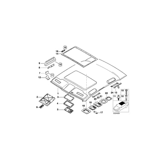Genuine BMW 51718226054 E38 Rear Handle Base - Its (Inc. 740d, 750i & 740iL) | ML Performance US Car Parts