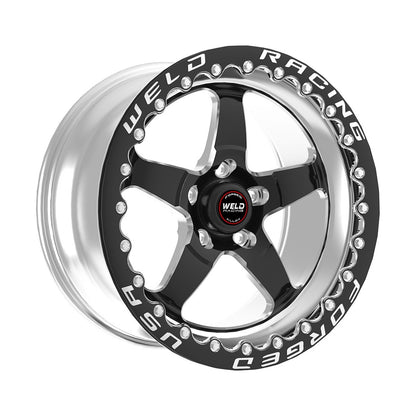 Weld 71MP510A75G S71 Beadlock Wheel 15x10 5x4.5 ET51 BS7.5 Polished Center - Polished Shell