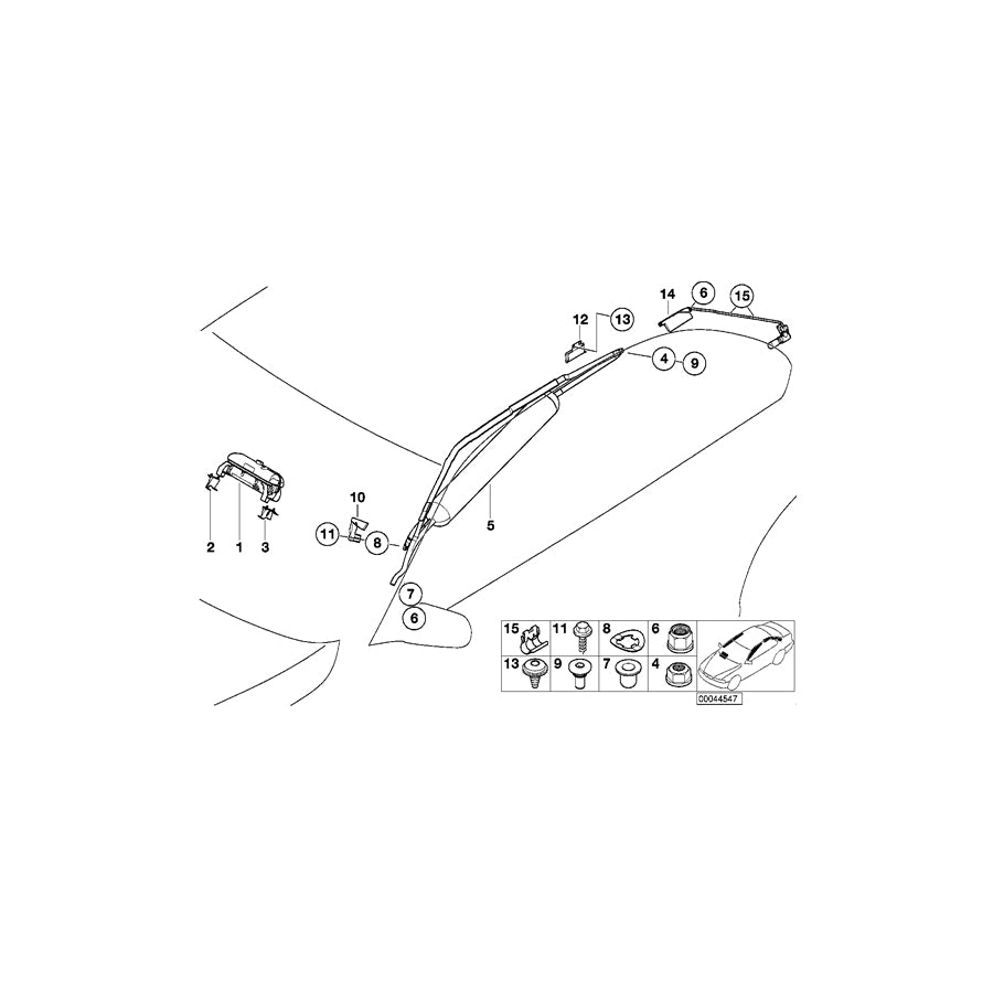 Genuine BMW 72128234842 E38 Right Its Head Air Bag Bracket (Inc. 750iL, 728i & 735iL) | ML Performance US Car Parts